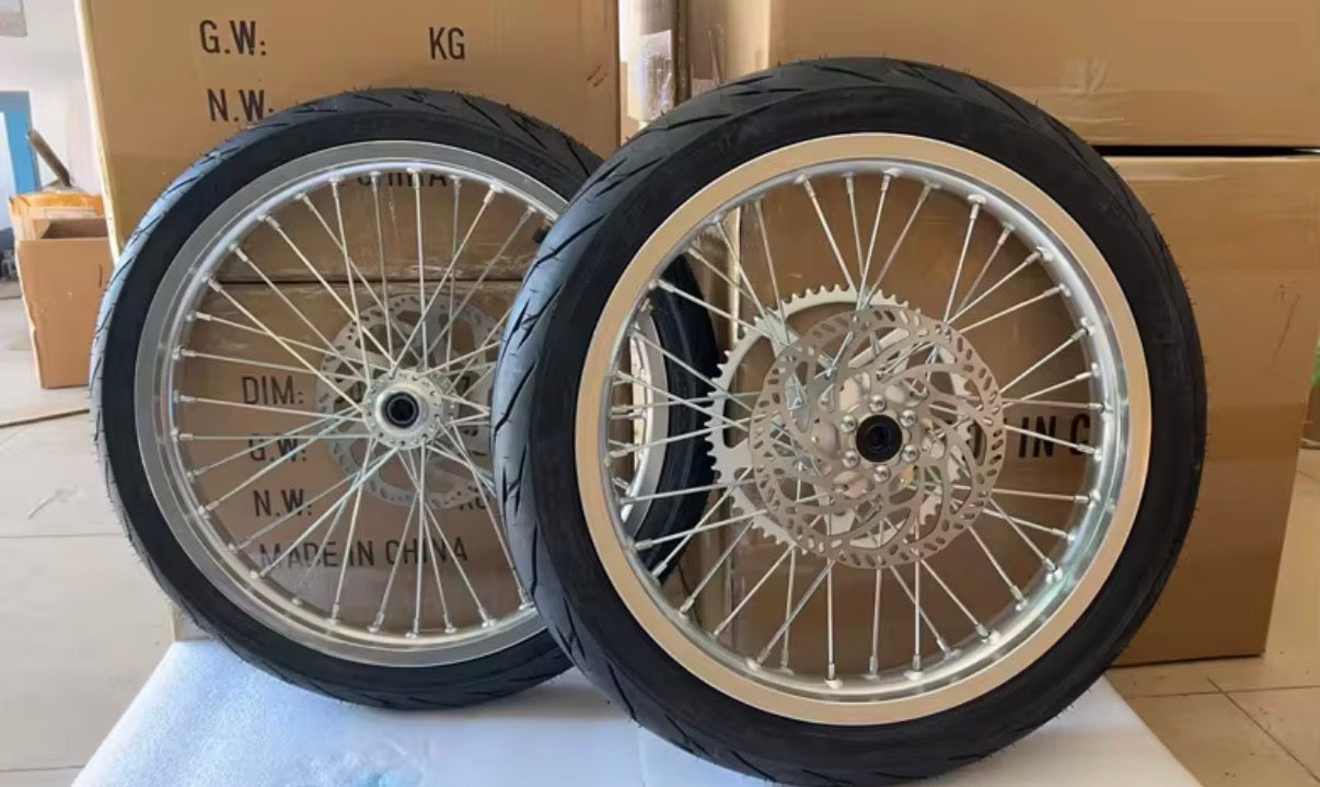 17inch chrome surron wheels